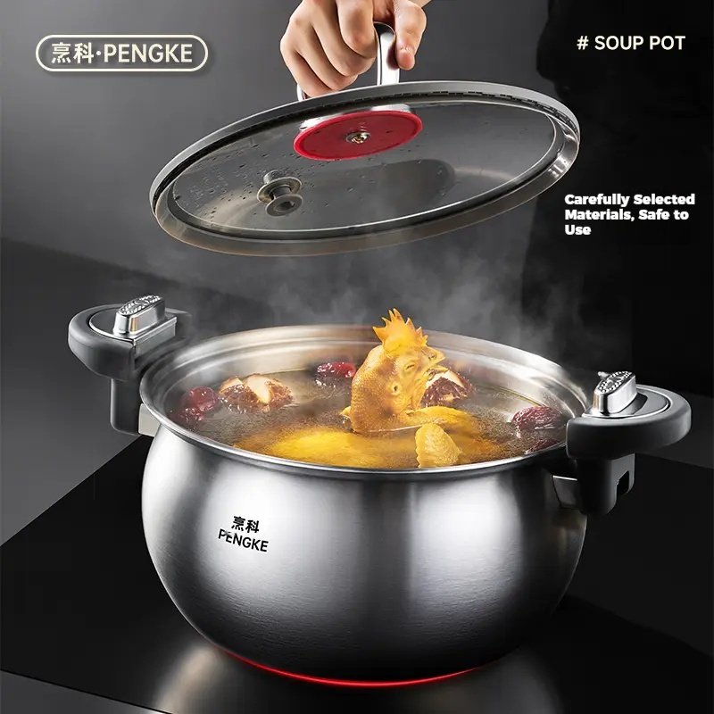 PENGKE Universal Stainless Steel Pressure Cooker - Suitable for All Hobs - Image 5